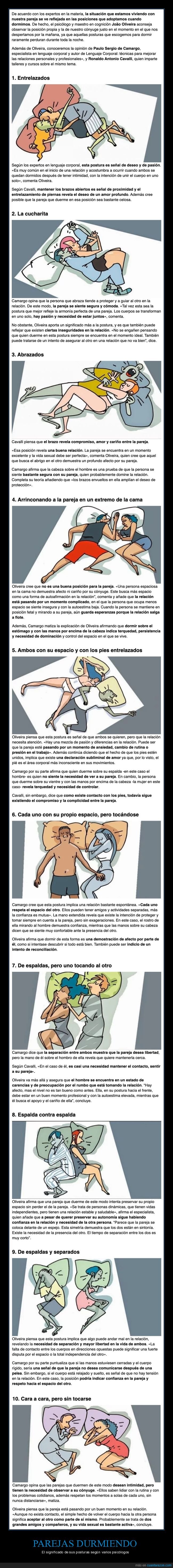 posturas,parejas,durmiendo,significado