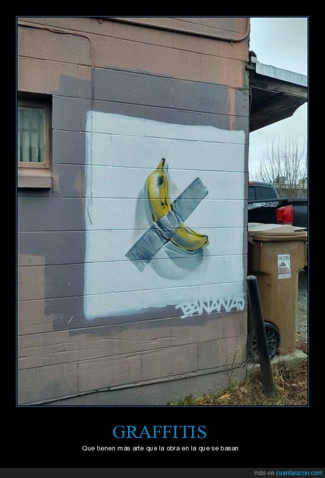 graffiti,plátano,cinta adhesiva