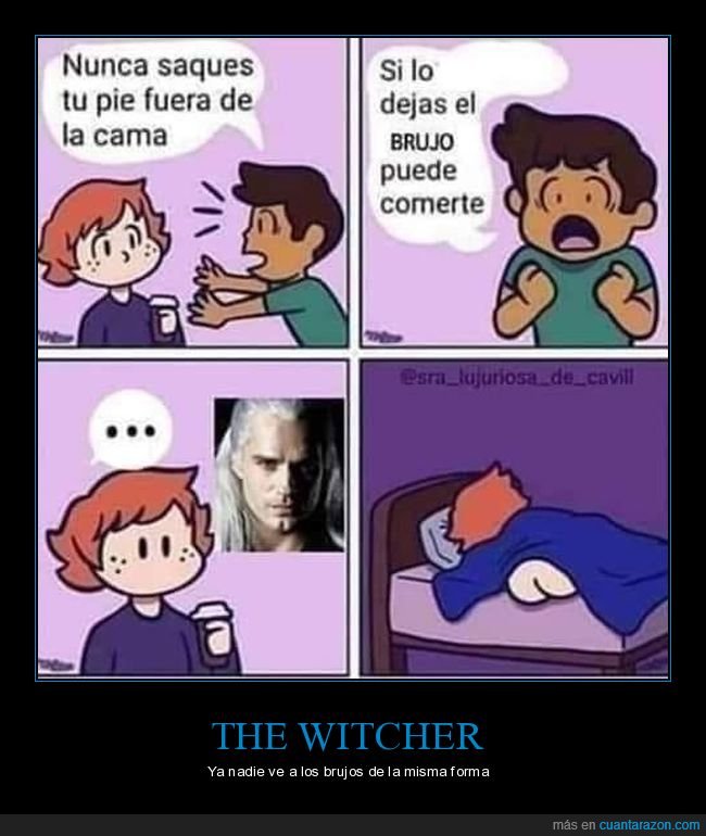 sacar,pie,fuera,cama,brujo,comer,the witcher