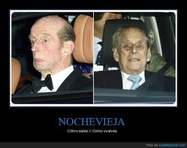 príncipe philip,nochevieja,salir,volver