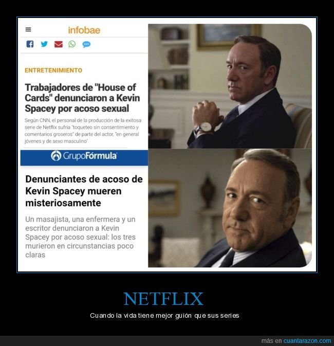 vida,mejor,guión,serie,netflix,kevin spacey,house of cards,denunciantes,muerte