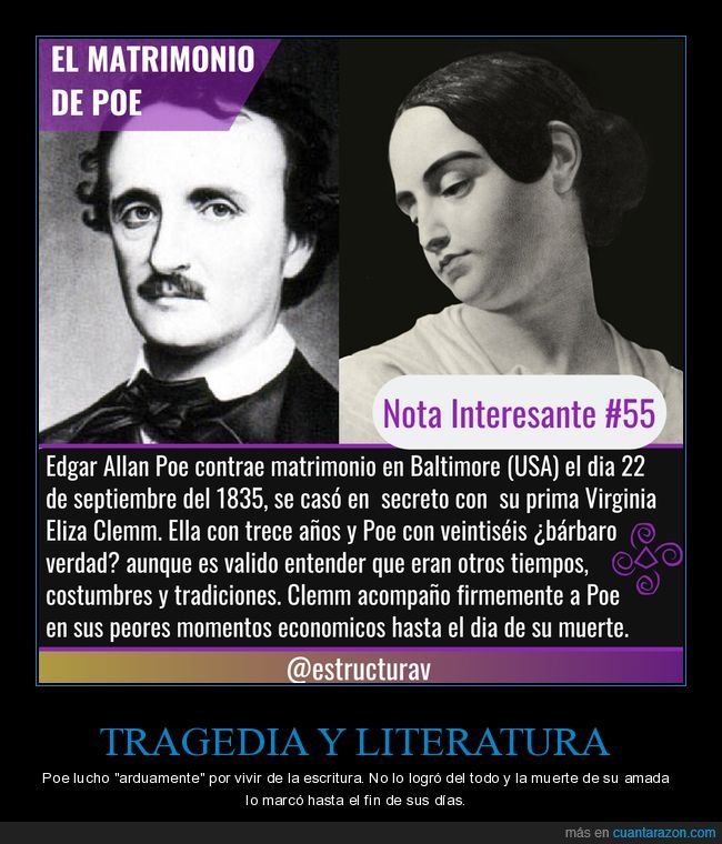 literatura,poe,tragedia,matrimonio,muerte