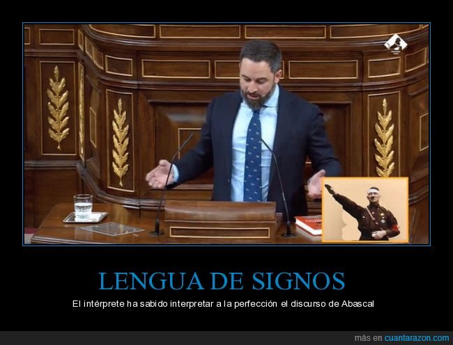 intérprete,lengua de signos,santiago abascal,políticos