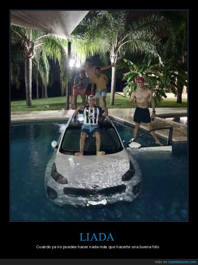 coche,piscina,fails