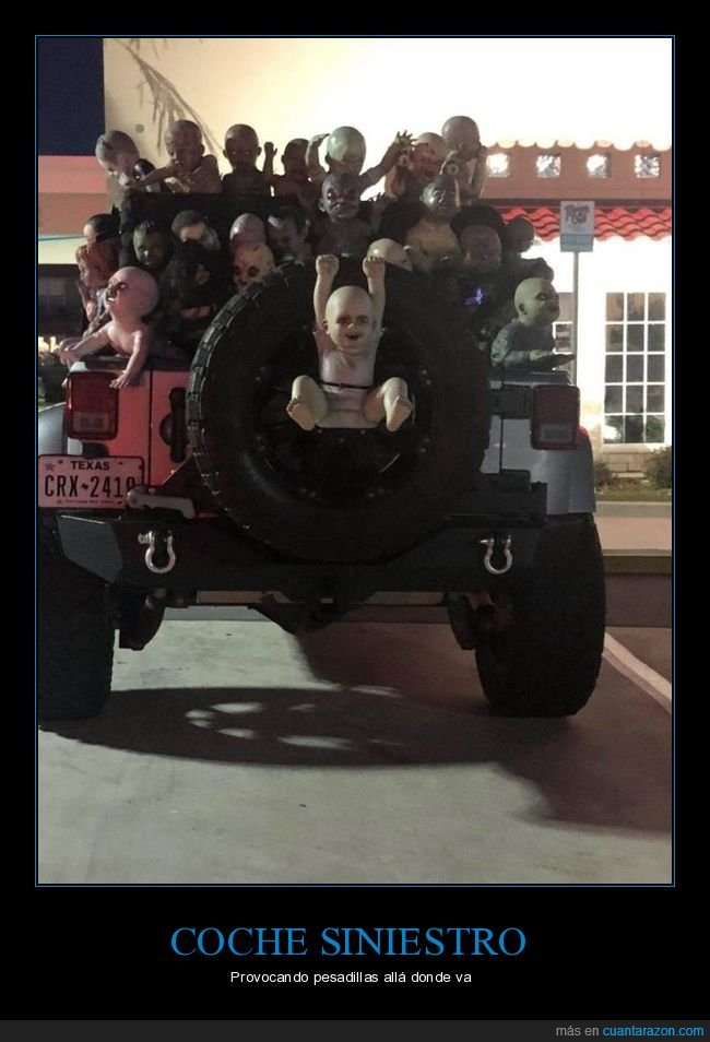 coche,muñecos,miedo,wtf