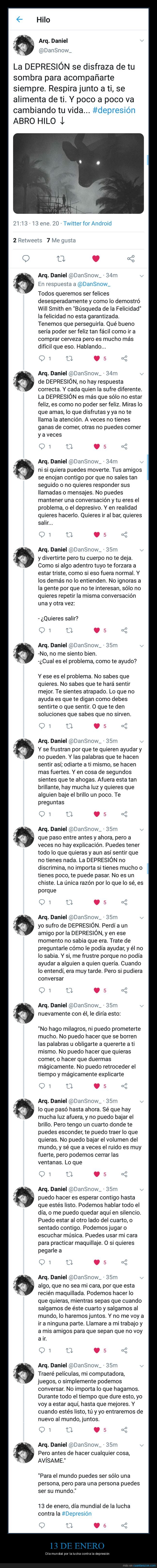 depresión,13 de enero,twitter