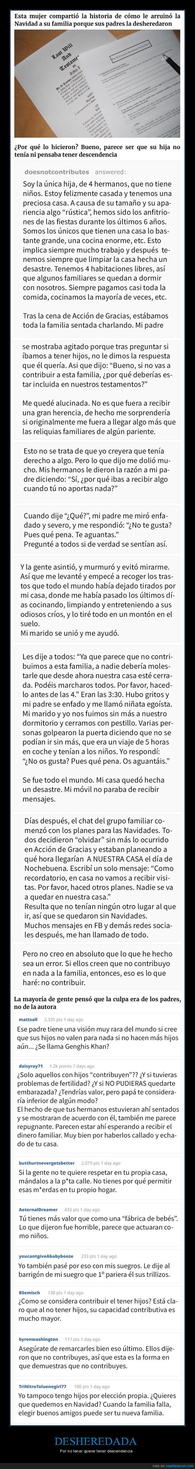 familia,desheredada,descendencia