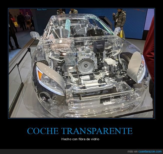 coche,transparente,fibra de vidrio