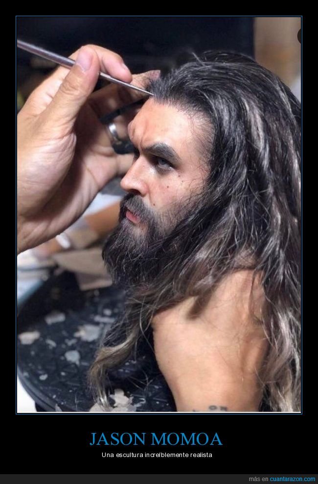 jason momoa,escultura,realista