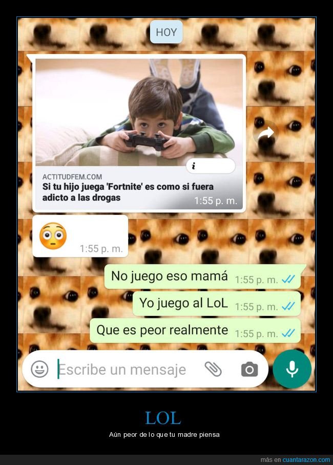 hijo,fornite,adicto,drogas,madre,lol,peor,whatsapp