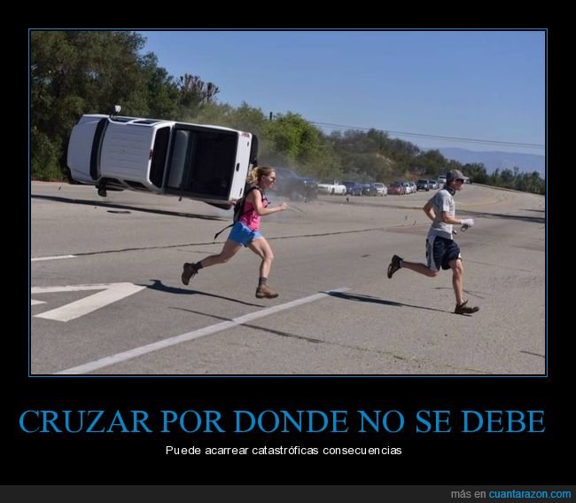 cruzando,carretera,accidente,fails