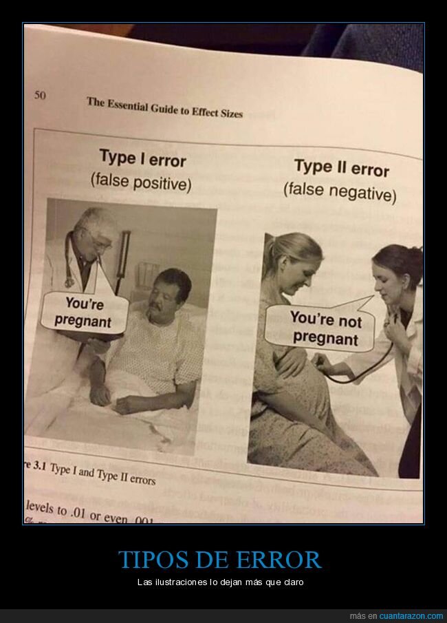 libro,tipos,error,falso positivo,falso negativo,wtf