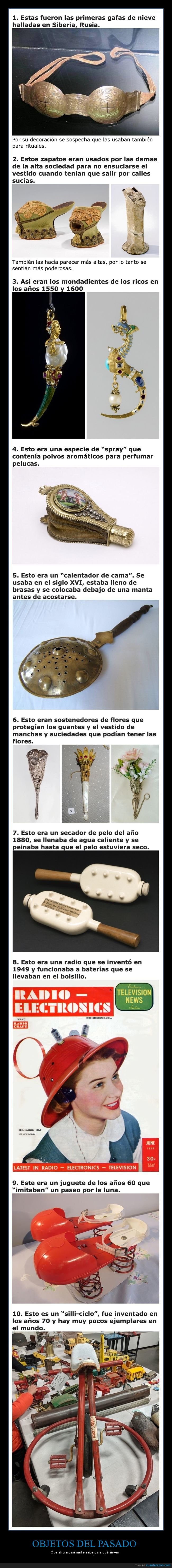 objetos,pasado,funciones,curiosidades