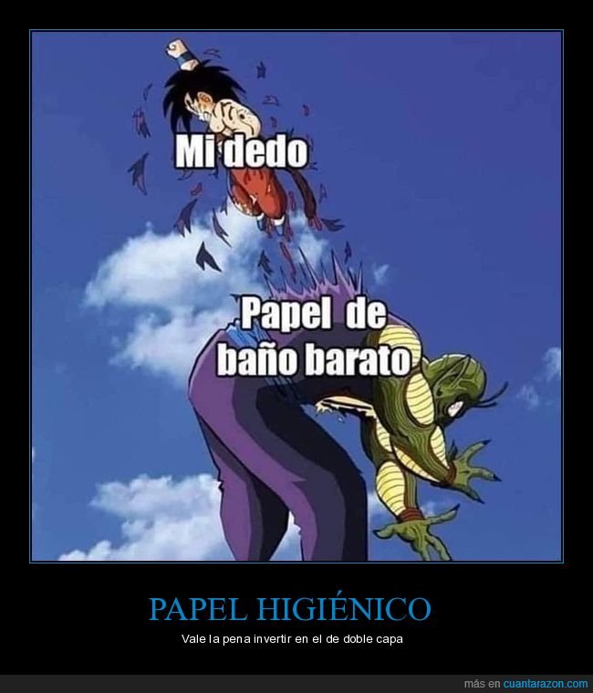 dedo,papel higiénico,barato,piccolo,goku,dragon ball