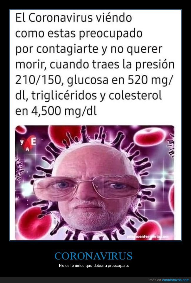 coronavirus,preocupado,contagiarse,salud,hide the pain harold