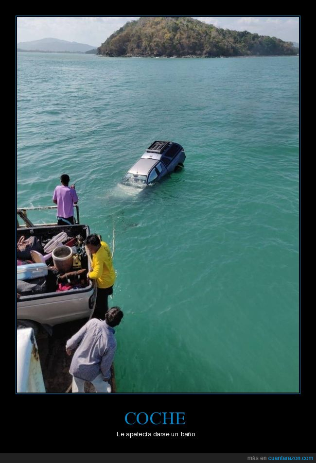 coche,agua,fails