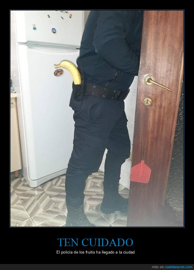 plátano,banana,arma,policía