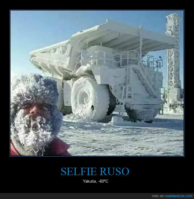 rusos,yakutia,frío,selfie