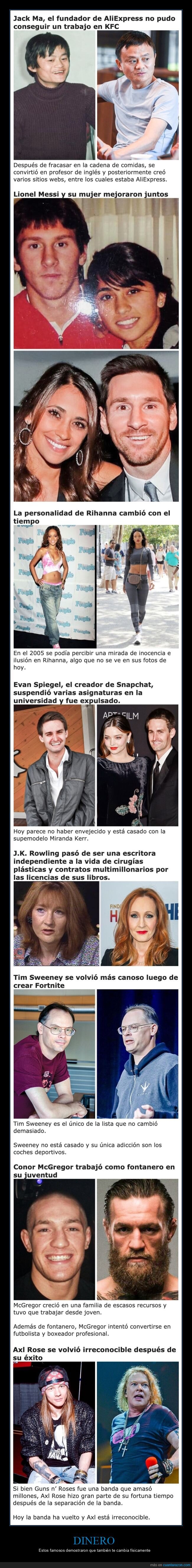 dinero,famosos,cambio,antes,después