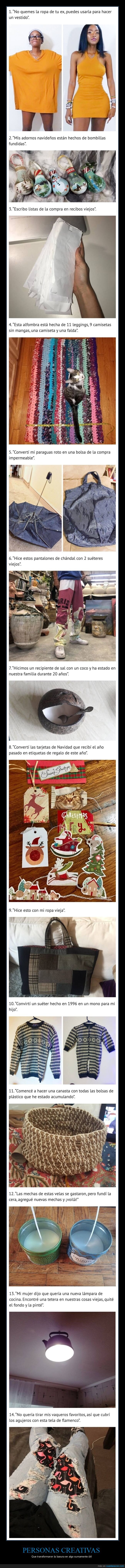 creativos,transformar,basura,algo &uacute;til