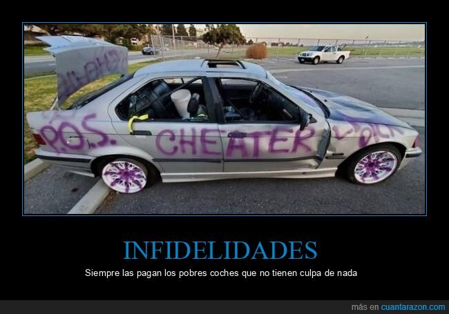 infiel,coche,pintado