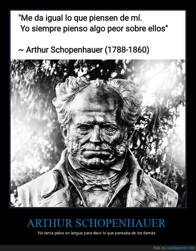 dar igual,pensar,demás,schopenhauer