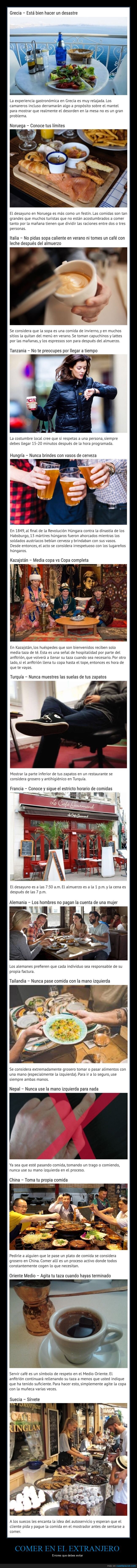 comer,extranjero,errores,curiosidades