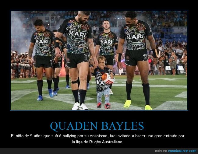 quaden bayles,bullying,enanismo,gran entrada,rugby