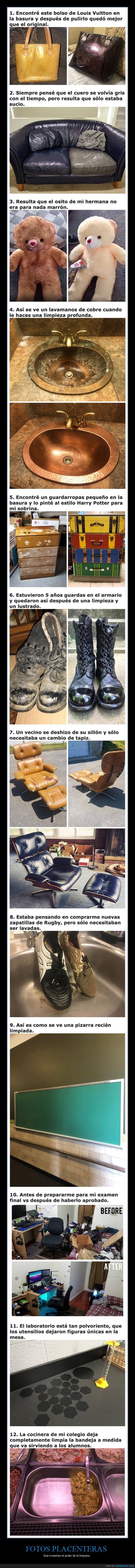 fotos placenteras,limpieza,antes,después