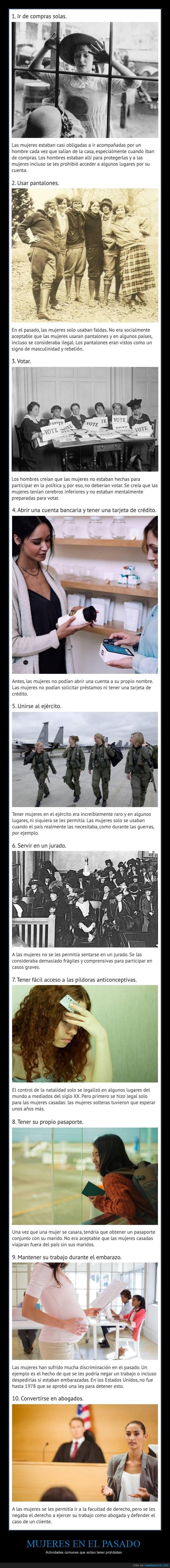 mujeres,pasado,actividades,prohibidas