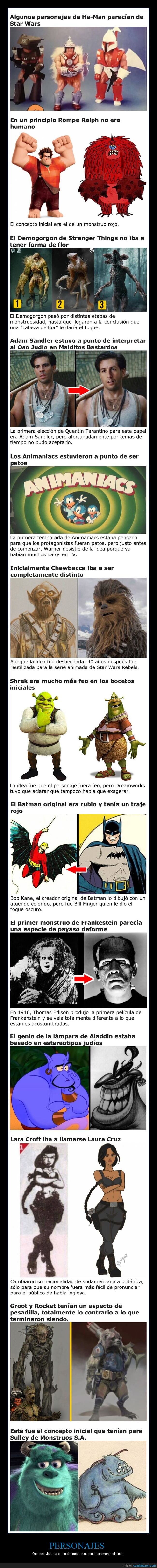 personajes,aspecto,diferente