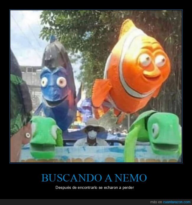 carroza,buscando a nemo,caras,wtf