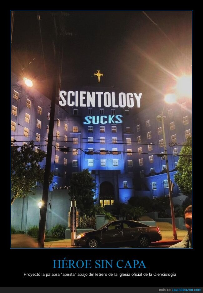 cienciología,apesta,letrero