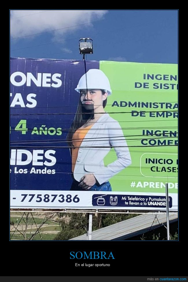 valla publicitaria,foco,sombra,wtf