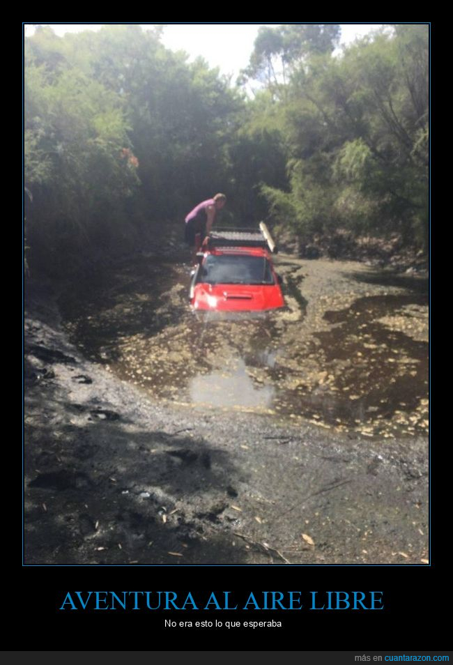 coche,ciénaga,fails