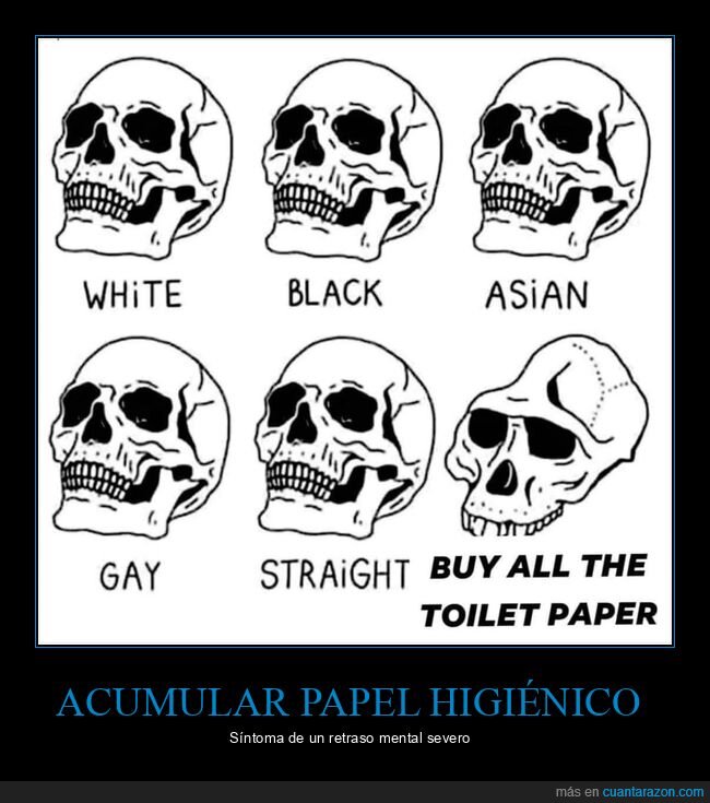 papel higiénico,coronavirus,calaveras