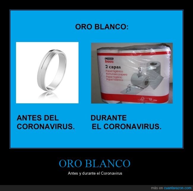 coronavirus,papel higiénico,oro blanco