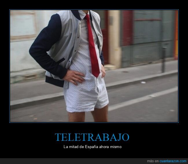 teletrabajo,camisa,ropa interior