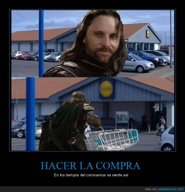 supermercado,comprar,el se&ntilde;or de los anillos,coronavirus