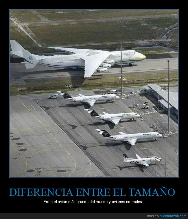 diferencia,tamaño,avión,grande