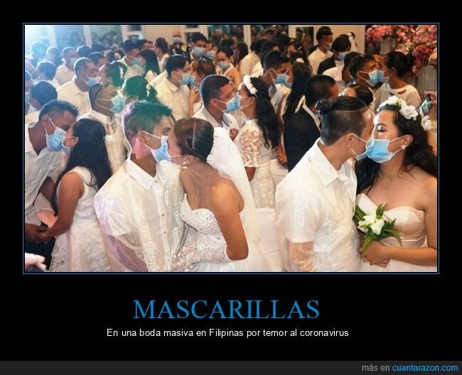 mascarillas,boda,filipinas,coronavirus