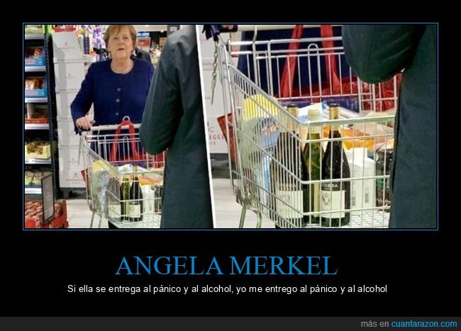 merkel,comprando,alcohol,wtf,pol&iacute;ticos,supermercado