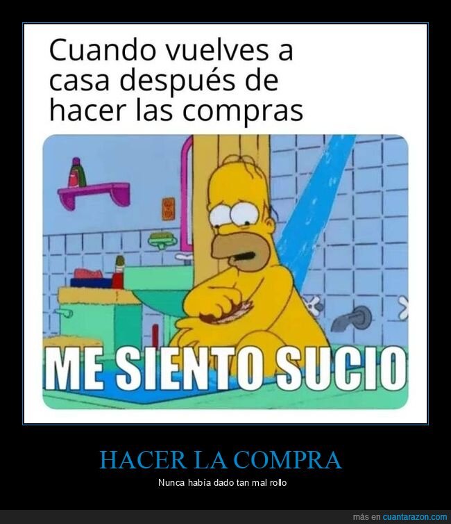 hacer la compra,sucio,homer,simpsons,coronavirus