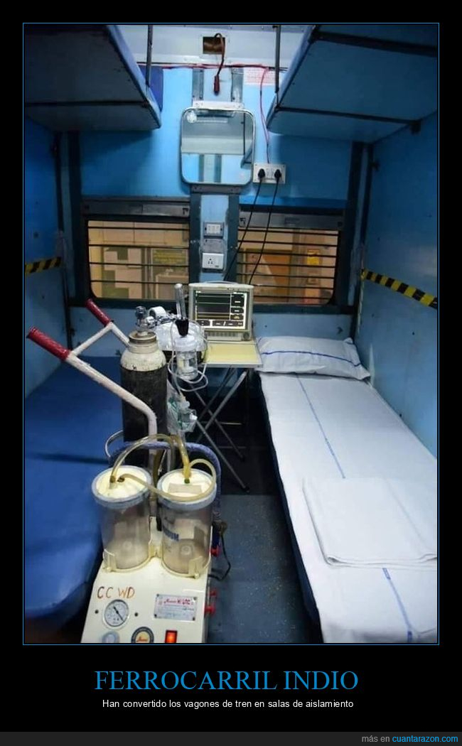 ferrocarril,india,vagones,tren,salas de aislamiento