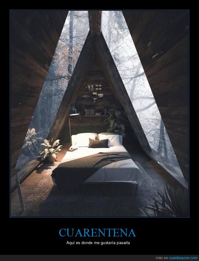 cuarentena,casa,bosque,coronavirus