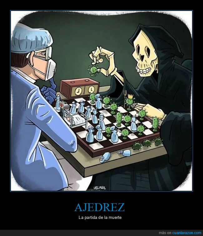 ajedres,partida,coronavirus,la muerte,médicos
