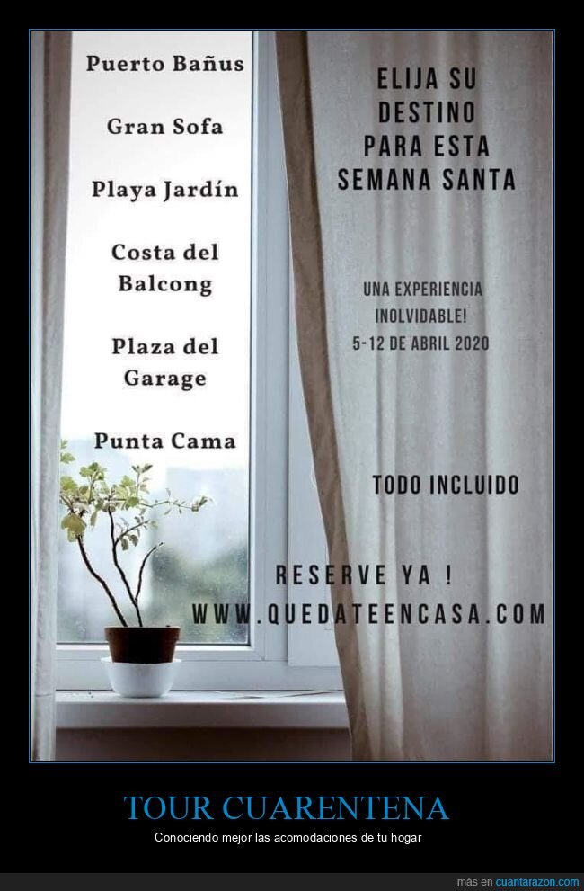 destinos,semana santa,casa,cuarentena,coronavirus