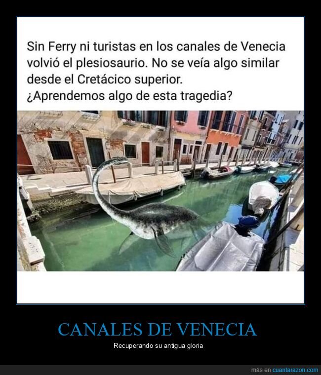 canales,venecia,plesiosaurio,coronavirus