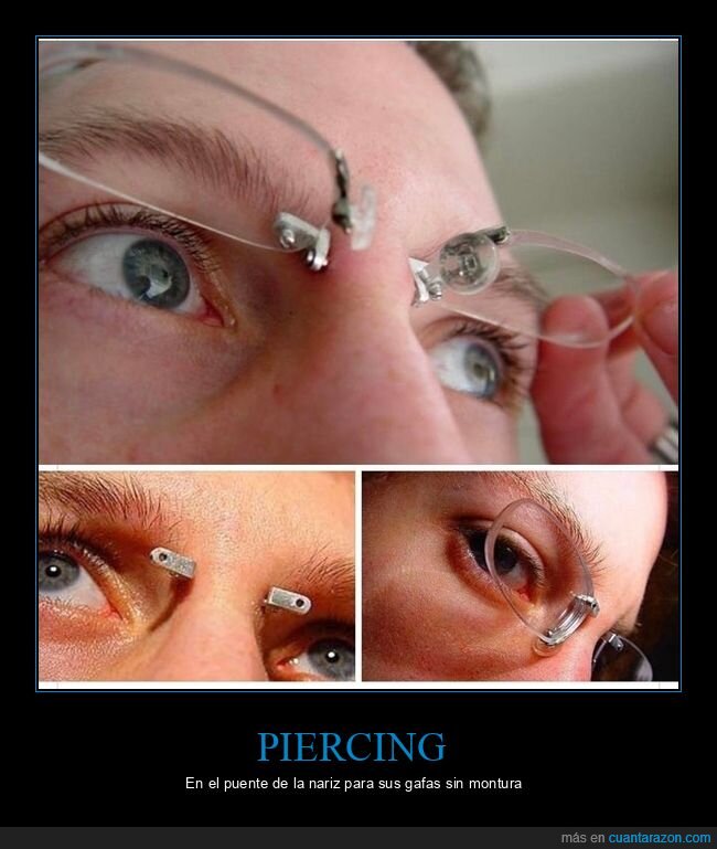 piercing,gafas,montura,wtf