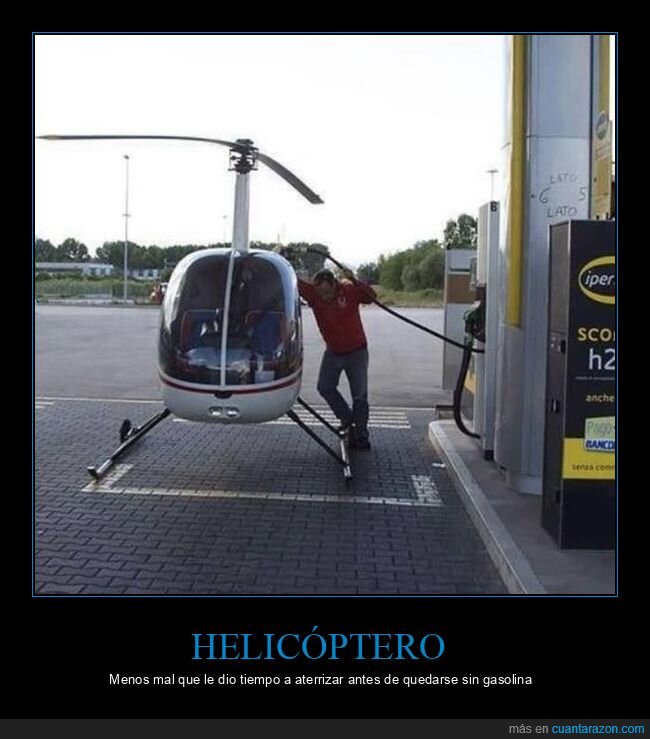 helicóptero,repostando,gasolina,gasolinera,wtf